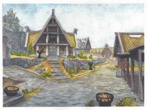 Streets of Whiterun Print